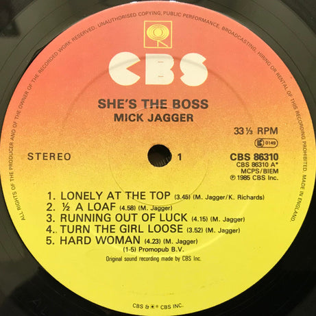 Mick Jagger : She's The Boss (LP, Album)