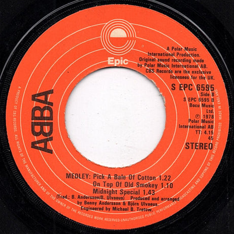 ABBA : Summer Night City (7", Single)