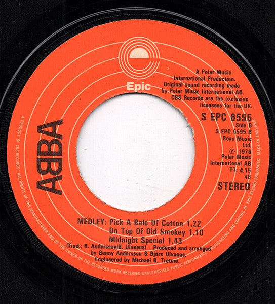 ABBA : Summer Night City (7", Single)