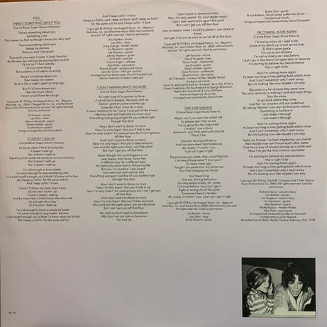 Carole Bayer Sager : ...Too (LP, Album)