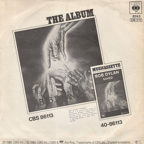 Bob Dylan : Saved (7", Single)