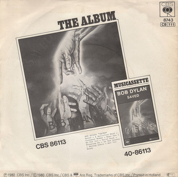 Bob Dylan : Saved (7", Single)