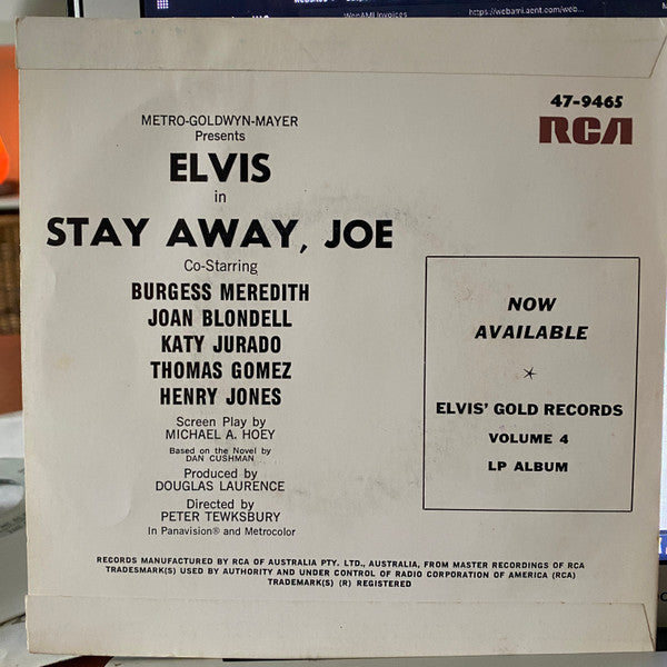 Elvis Presley : Stay Away / U.S. Male (7", Single)