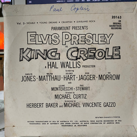 Elvis Presley : King Creole Vol.2 (7", EP)