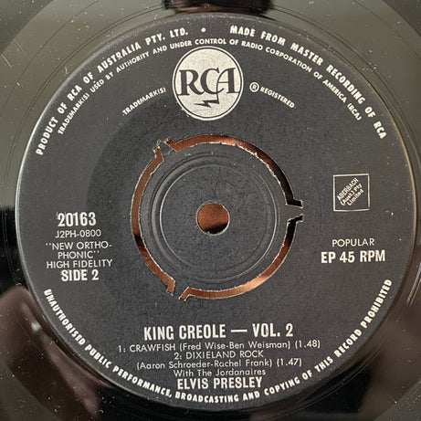 Elvis Presley : King Creole Vol.2 (7", EP)
