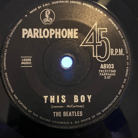 The Beatles : I Want To Hold Your Hand (7", Single, Mono)