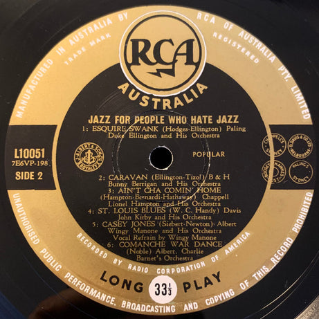 Various : Jazz For People Who Hate Jazz (LP, Comp, Mono, Uni)