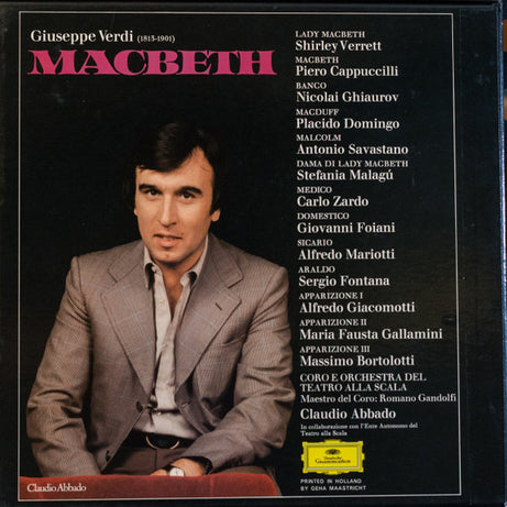 Giuseppe Verdi - Shirley Verrett, Piero Cappuccilli, Placido Domingo, Nicolai Ghiaurov, Coro Del Teatro Alla Scala E Orchestra Del Teatro Alla Scala, Claudio Abbado : Macbeth (3xLP, Album + Box)