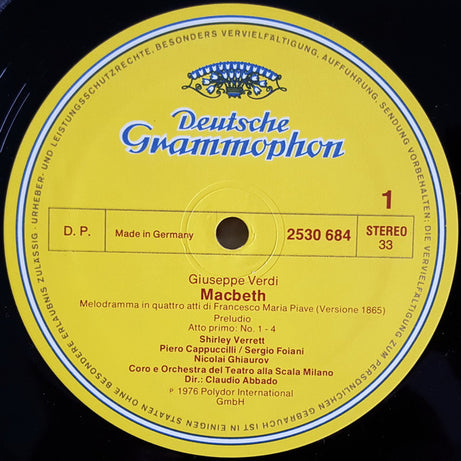 Giuseppe Verdi - Shirley Verrett, Piero Cappuccilli, Placido Domingo, Nicolai Ghiaurov, Coro Del Teatro Alla Scala E Orchestra Del Teatro Alla Scala, Claudio Abbado : Macbeth (3xLP, Album + Box)