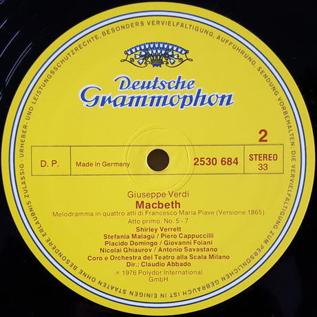 Giuseppe Verdi - Shirley Verrett, Piero Cappuccilli, Placido Domingo, Nicolai Ghiaurov, Coro Del Teatro Alla Scala E Orchestra Del Teatro Alla Scala, Claudio Abbado : Macbeth (3xLP, Album + Box)