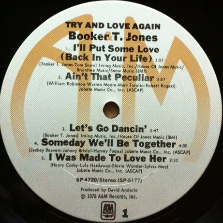 Booker T. Jones : Try And Love Again (LP, Album)