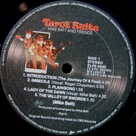 Mike Batt And Friends : Tarot Suite (LP, Album, Gat)