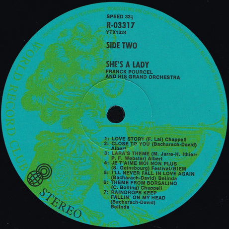 Franck Pourcel : She's A Lady (LP, Album, Club, RE)