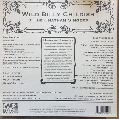 Billy Childish And The Chatham Singers : Heavens Journey (LP, Album)