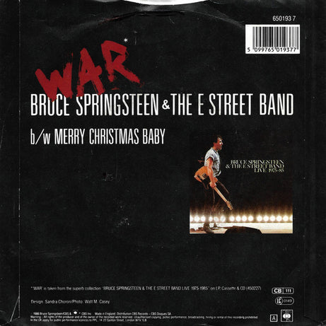 Bruce Springsteen & The E-Street Band : War (7", Single)