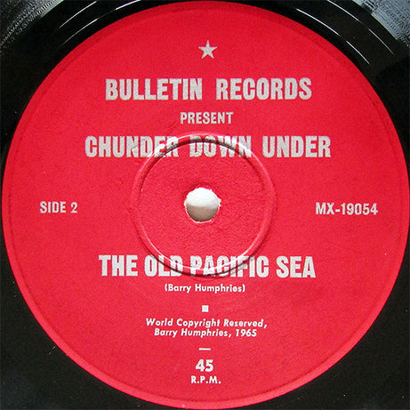 Barry Humphries : Bulletin Records Present Chunder Down Under (7")