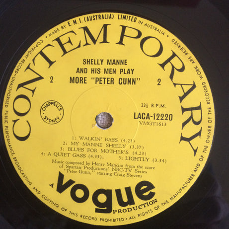 Shelly Manne & His Men : Shelly Manne And His Men Play More 'Peter Gunn' (LP, Mono, Fli)