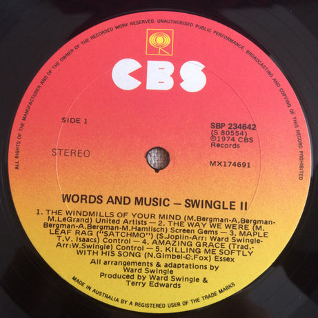 Swingle II : Words And Music (LP, RE)