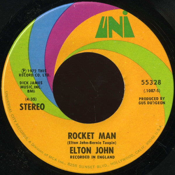 Elton John : Rocket Man (7", Single)