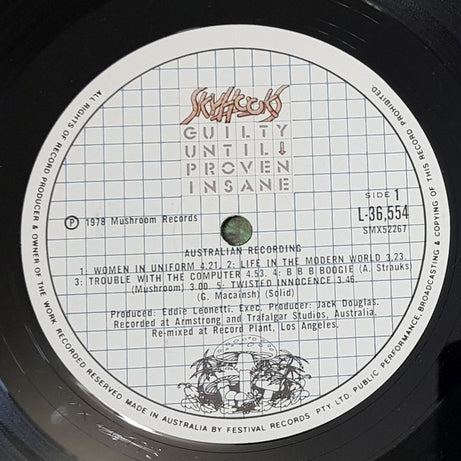 Skyhooks : Guilty Until Proven Insane (LP, Album)