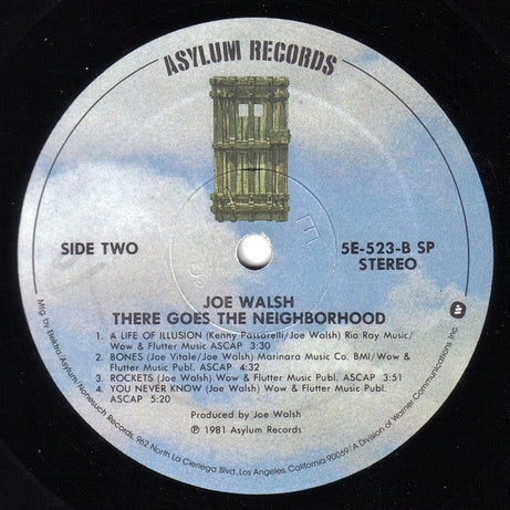 Joe Walsh : There Goes The Neighborhood (LP, Album, SP )