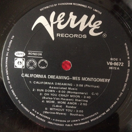 Wes Montgomery : California Dreaming (LP, Fli)