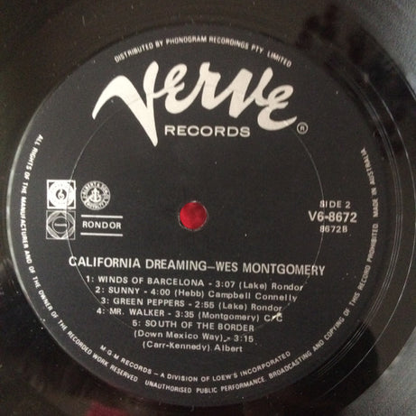 Wes Montgomery : California Dreaming (LP, Fli)