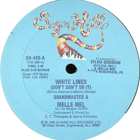 Grandmaster Flash & Melle Mel : White Lines (Don't Don't Do It) / Melle Mel's Groove (12", Maxi)