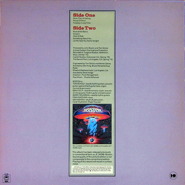 Boston : Boston (LP, Album, Ltd, Pic, RE)