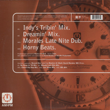 Masters At Work Present India : I Can't Get No Sleep '95 (Masters At Work / David Morales Mixes) (12", 2 o)
