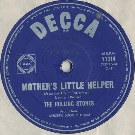 The Rolling Stones : Mother's Little Helper (7", Single, Mono)