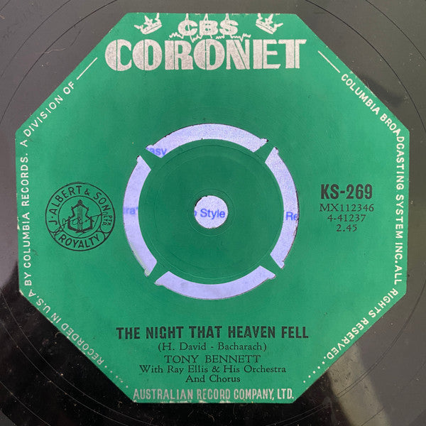Tony Bennett : Firefly / The Night That Heaven Fell (7", Single)