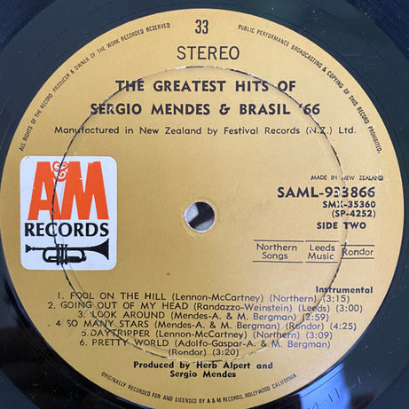 Sérgio Mendes & Brasil '66 : Greatest Hits (LP, Comp)