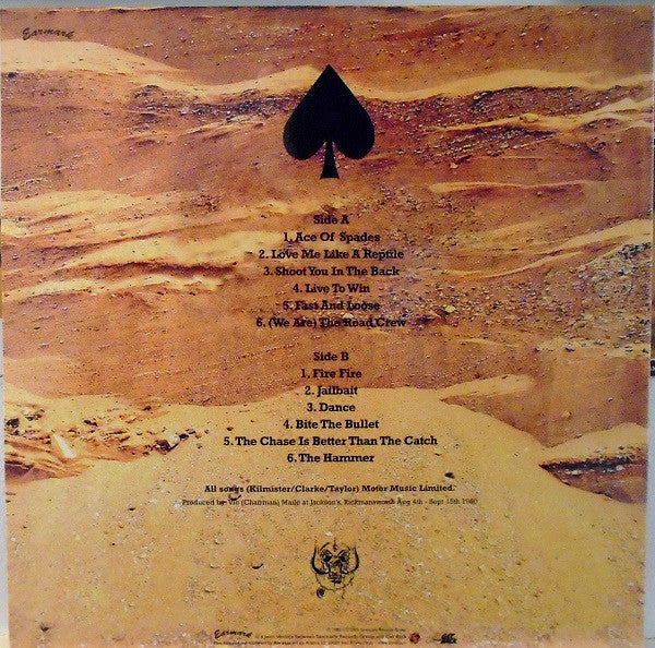 Motörhead : Ace Of Spades (LP, Album, RE, Gat)