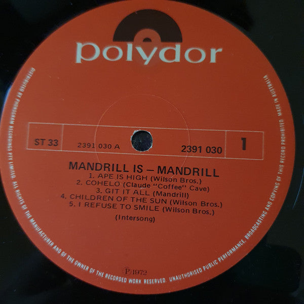 Mandrill : Mandrill Is (LP, Mono)