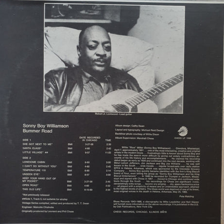 Sonny Boy Williamson (2) : Bummer Road (LP, Album, Mono, Ind)
