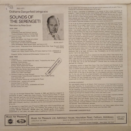 Grahame Dangerfield : Sounds Of The Serengeti (LP)