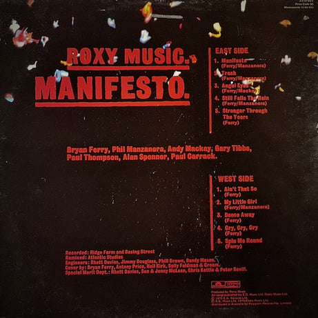 Roxy Music : Manifesto (LP, Album)