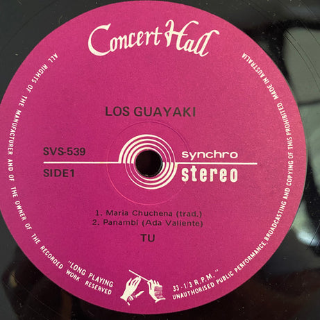 Los Guayaki : Chants, Danses Et Rythmes D'Amérique Latine (7", EP)