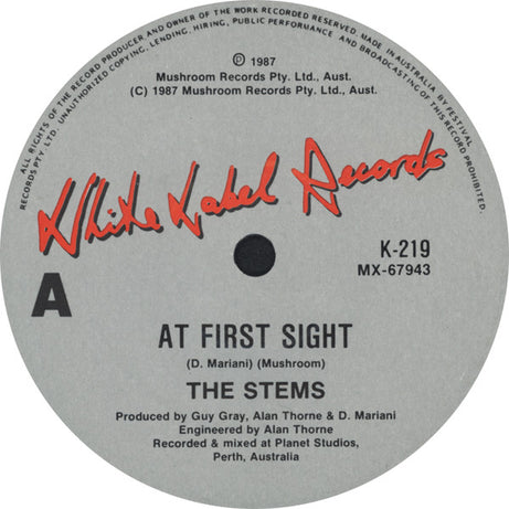The Stems : At First Sight (7", Single, Ltd)