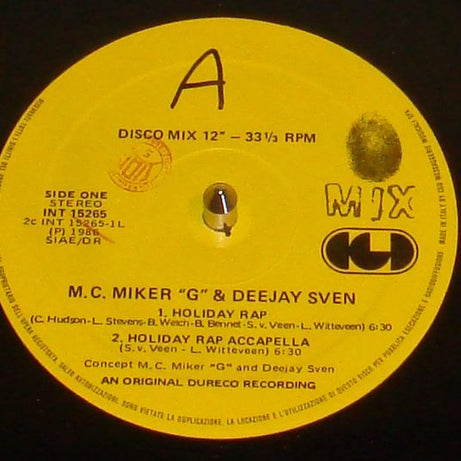 M.C. Miker"G" & Deejay Sven* : Holiday Rap (12")