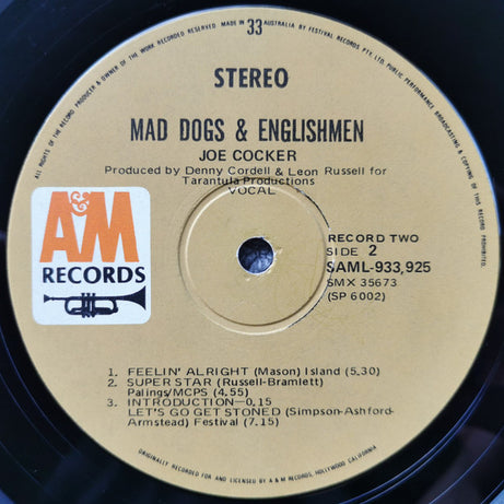 Joe Cocker : Mad Dogs & Englishmen (2xLP, Album, Gat)