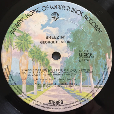 George Benson : Breezin' (LP, Album)