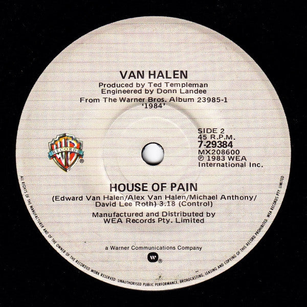 Van Halen : Jump (7", Single)