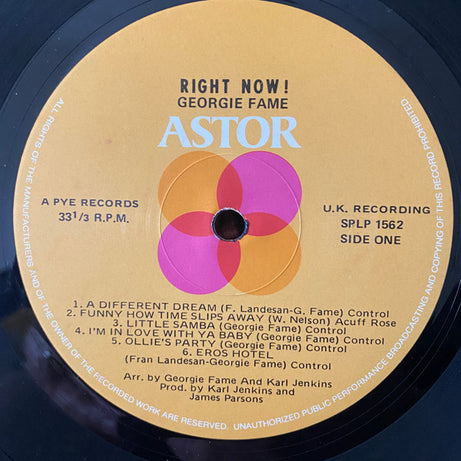 Georgie Fame : Right Now! (LP, Album)