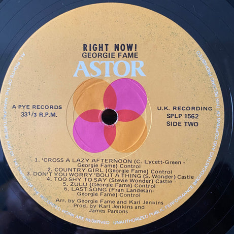 Georgie Fame : Right Now! (LP, Album)