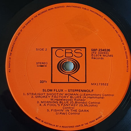 Steppenwolf : Slow Flux (LP, Album)