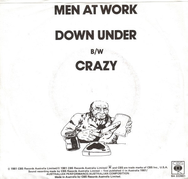 Men At Work : Down Under (7", Single)