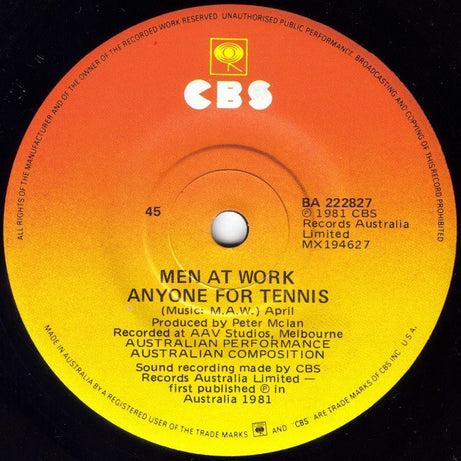 Men At Work : Who Can It Be Now? (7", Single)