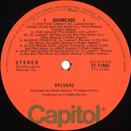The Sylvers : Showcase (LP, Album)
